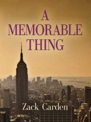 cover image of A Memorable Thing
